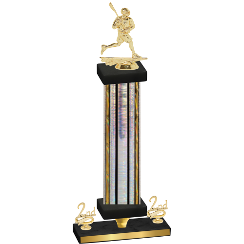 Premium Single Silver Glacier Second Place Lacrosse Trophy