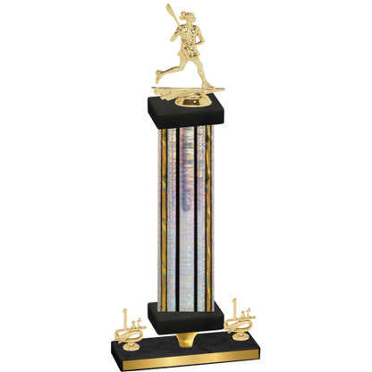 Premium Single Silver Glacier First Place Lacrosse Trophy