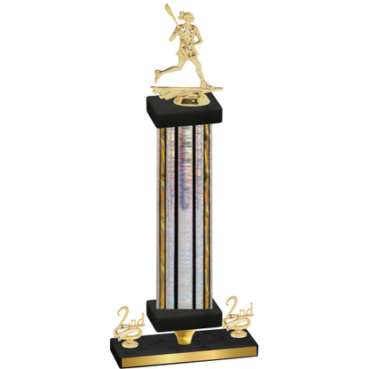 Premium Single Silver Glacier Second Place Lacrosse Trophy