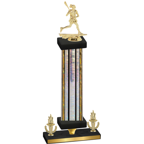 Premium Single Silver Glacier Victory Lacrosse Trophy