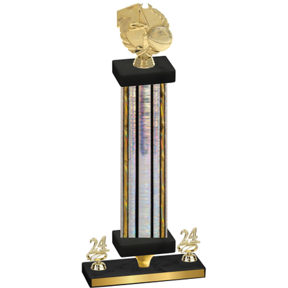 Premium Single Silver Glacier Year Basketball Trophy