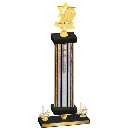 Premium Single Silver Glacier First Place Pickleball Trophy