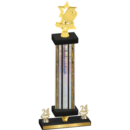 Premium Single Silver Glacier Year Pickleball Trophy