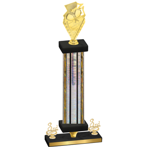 Premium Single Silver Glacier Third Place Pickleball Trophy