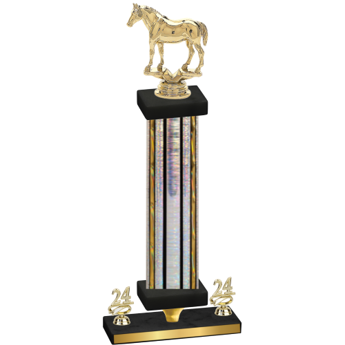 Premium Single Silver Glacier Year Horses Trophy