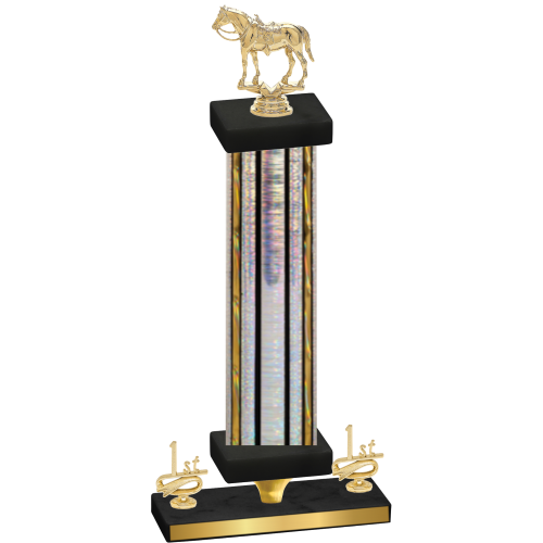 Premium Single Silver Glacier First Place Horses Trophy