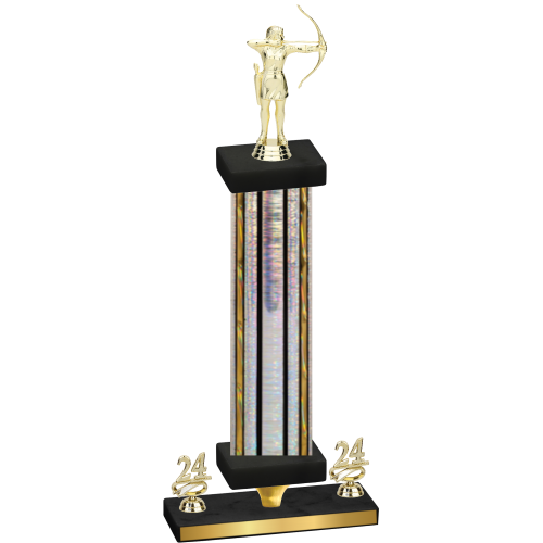 Premium Single Silver Glacier Year Archery Trophy