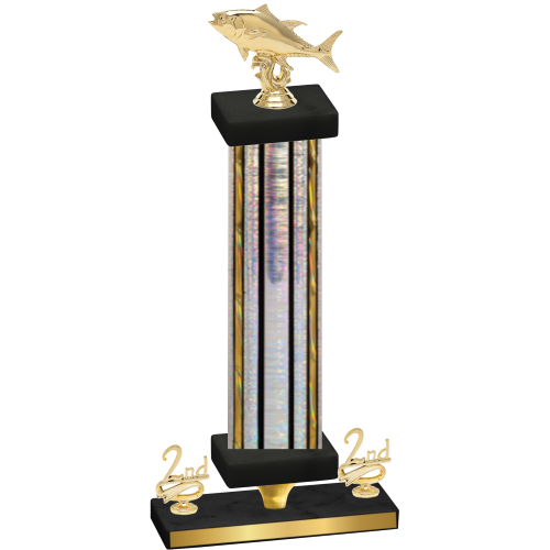 Premium Single Silver Glacier Second Place Fishing Trophy
