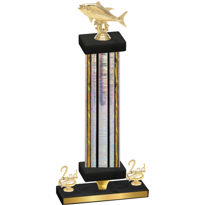 Premium Single Silver Glacier Second Place Fishing Trophy