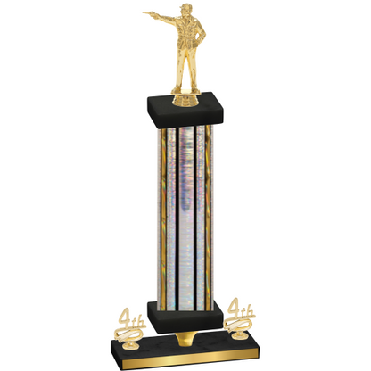 Premium Single Silver Glacier Fourth Place Shooter Trophy