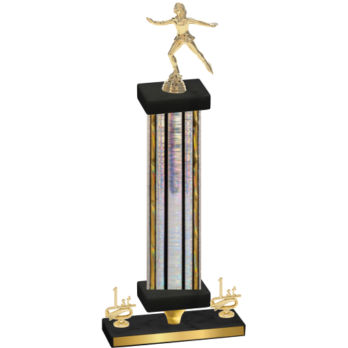 Premium Single Silver Glacier First Place Skater Trophy