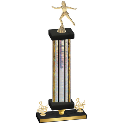 Premium Single Silver Glacier Third Place Skater Trophy