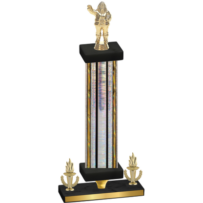 Premium Single Silver Glacier Victory Holiday Trophy