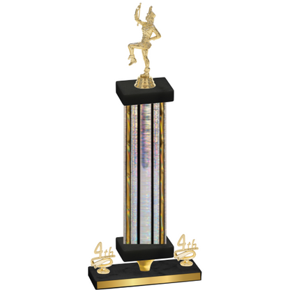 Premium Single Silver Glacier Fourth Place Majorette Trophy