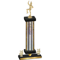 Premium Single Silver Glacier Year Majorette Trophy