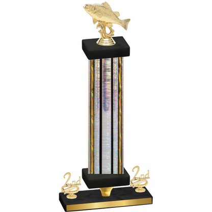 Premium Single Silver Glacier Second Place Fishing Trophy