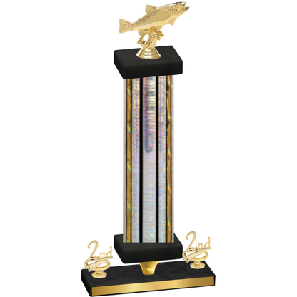 Premium Single Silver Glacier Second Place Fishing Trophy