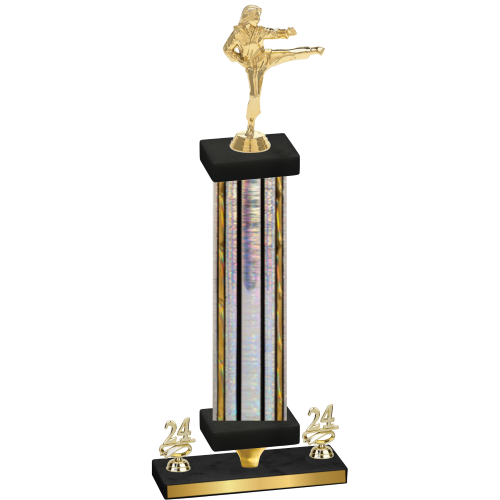 Premium Single Silver Glacier Year Karate Trophy