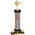 Premium Single Silver Glacier Second Place Karate Trophy