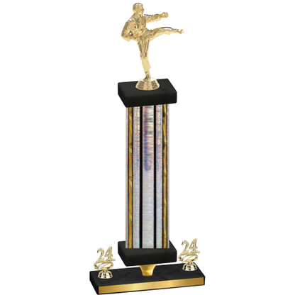 Premium Single Silver Glacier Year Karate Trophy