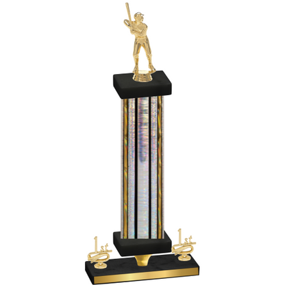 Premium Single Silver Glacier First Place Baseball Trophy