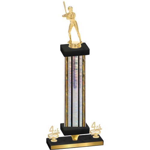 Premium Single Silver Glacier Fourth Place Softball Trophy