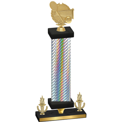 Premium Single Silver Carbon Fiber Victory Tennis Trophy