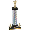 Premium Single Silver Carbon Fiber Victory Swimming Trophy