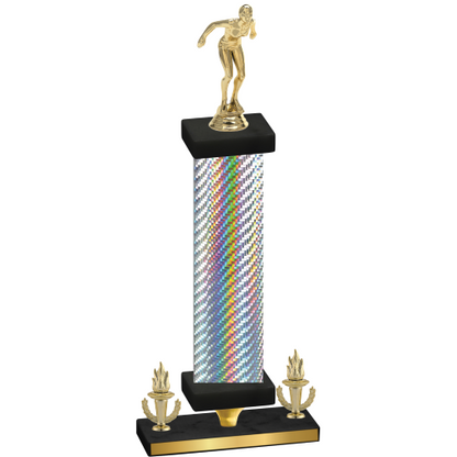 Premium Single Silver Carbon Fiber Victory Tennis Trophy