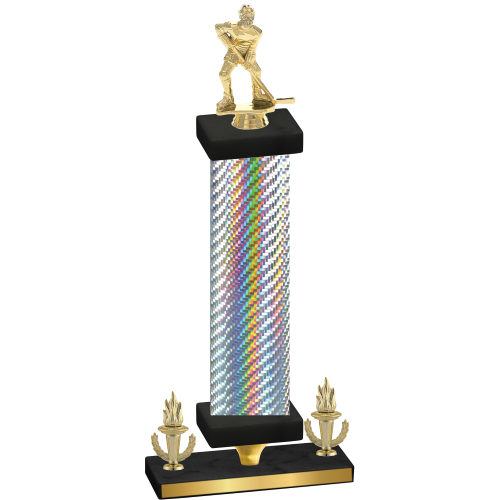 Premium Single Silver Carbon Fiber Victory Hockey Trophy