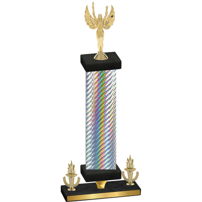 Premium Single Silver Carbon Fiber Victory Victory Trophy