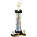Premium Single Silver Carbon Fiber Year Archery Trophy