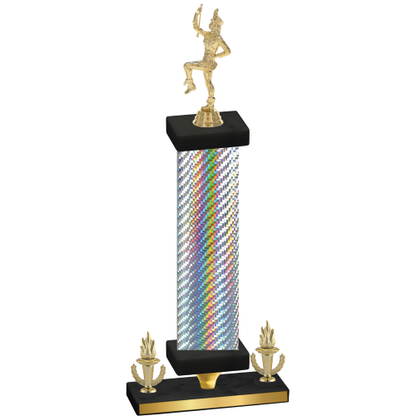 Premium Single Silver Carbon Fiber Victory Majorette Trophy