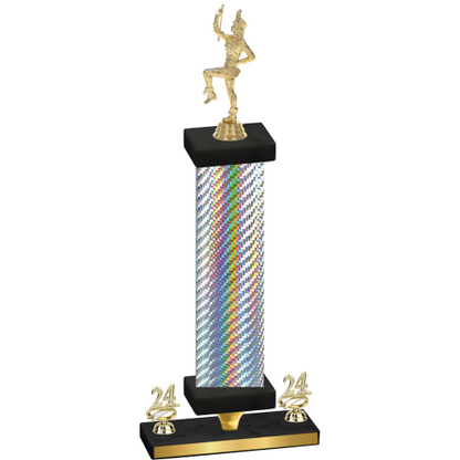 Premium Single Silver Carbon Fiber Year Majorette Trophy