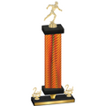 Premium Single Orange Carbon Fiber Second Place Running Trophy