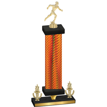 Premium Single Orange Carbon Fiber Victory Running Trophy