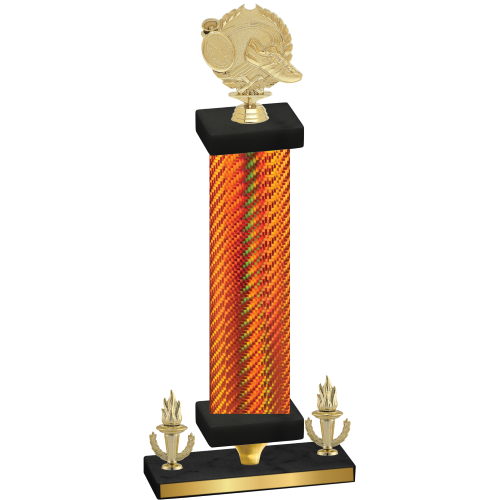 Premium Single Orange Carbon Fiber Victory Running Trophy