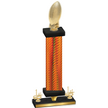 Premium Single Orange Carbon Fiber First Place Football Trophy