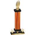 Premium Single Orange Carbon Fiber Fourth Place Football Trophy
