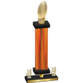 Premium Single Orange Carbon Fiber Year Football Trophy