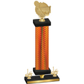 Premium Single Orange Carbon Fiber First Place Tennis Trophy
