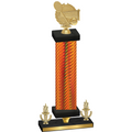 Premium Single Orange Carbon Fiber Victory Tennis Trophy