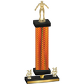 Premium Single Orange Carbon Fiber Year Wrestling Trophy