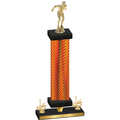 Premium Single Orange Carbon Fiber First Place Swimming Trophy