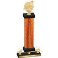 Premium Single Orange Carbon Fiber First Place Swimming Trophy