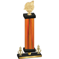 Premium Single Orange Carbon Fiber Victory Swimming Trophy