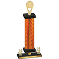 Premium Single Orange Carbon Fiber Year Insert Trophy