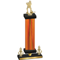 Premium Single Orange Carbon Fiber Victory Hockey Trophy