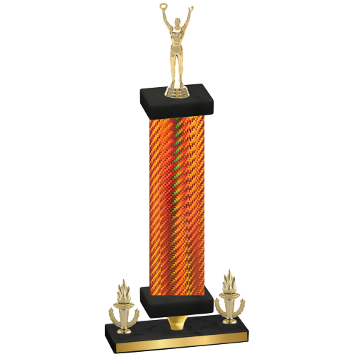 Premium Single Orange Carbon Fiber Victory Victory Trophy
