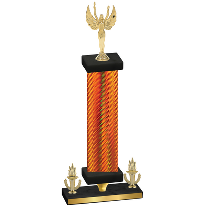 Premium Single Orange Carbon Fiber Victory Victory Trophy